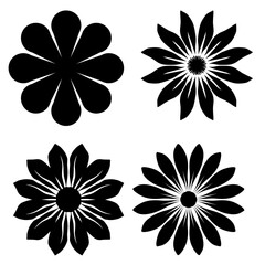 Obraz premium set of vector flowers