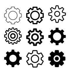 Vector set of gear wheels