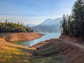 tranquil nature scenes near mount shasta on lake shasta in california © digidreamgrafix