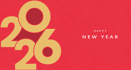 2026 logo concept for calendar, poster, flyer, banner. Modern design for calendar, invitations, greeting cards. Set of new year logo text design. stock illustration. New year 2026. 