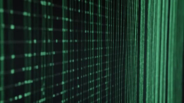 Abstract green digital matrix background animation for technology presentations