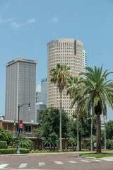 summer views of tampa florida city skyline