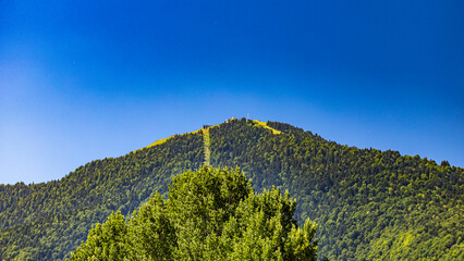 French Pyrénées mountain chain fom aerial view
