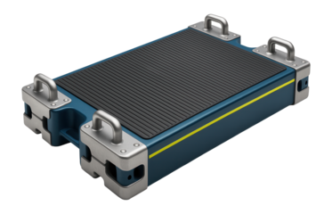 Pontoon bridge segment with interlocking connectors and non-slip surface
