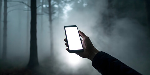 Handheld console mockup with yellow UI in noir style