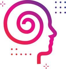 heads of a person with the opposite mindset. concept of chaos and order in thoughts