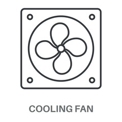 Simple  Computer Cooling Fan Design Icon, Simple Style Design Inspiration For Any Logos Interface And Purpose