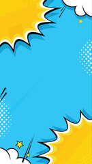 Pop Art Splash of Colors: Dynamic comic book design with vibrant hues, designed to grab attention