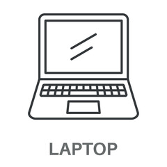 Simple Laptop Design Icon, Simple Style Design Inspiration For Any Logos Interface And Purpose