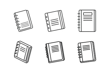 custom notebook line art vector illustration