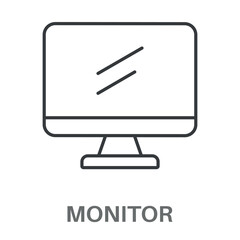 Simple Monitor Design Icon, Simple Style Design Inspiration For Any Logos Interface And Purpose