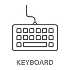 Simple Computer Keyboard Design Icon, Simple Style Design Inspiration For Any Logos Interface And Purpose