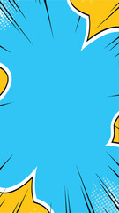 Comic book pop art template: A vibrant and dynamic comic book-style background with bold lines and bursts of color, perfect for conveying excitement and energy.