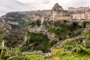 Naklejka premium Ancient town of Matera, Basilicata, Italy. Ancient town of Matera (Sassi di Matera), Basilicata, southern Italy.
