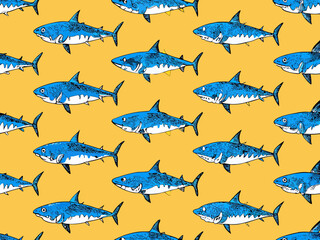 seamless pattern with fishes