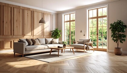 Cozy, sunlit living room