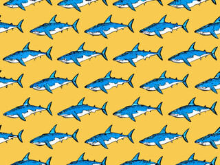 vector seamless pattern with birds