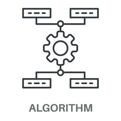 Simple Algorithm Design Icon, Simple Style Design Inspiration For Any Logos Interface And Purpose