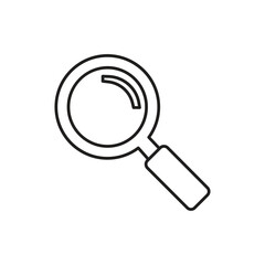 magnifier,search,find modern line icon for discovery research investigation design vector graphic