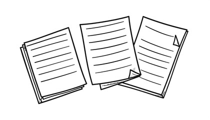 Three lined papers, various angles