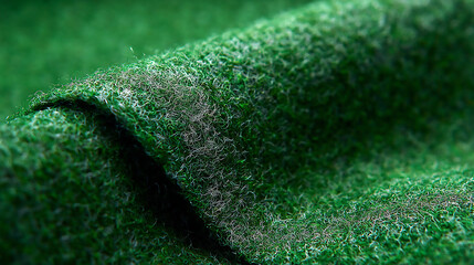Emerald Green Felt Texture: Close-Up Fabric Background