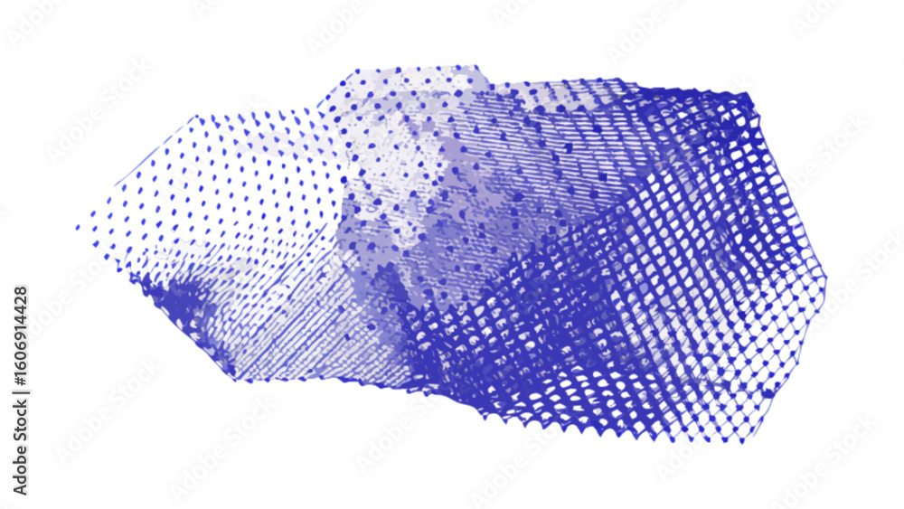 Poster abstract blue mesh pattern design vector illustration for graphic design and creative background con