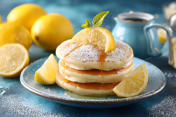 Stacked Lemon Ricotta Pancakes Breakfast Delight
