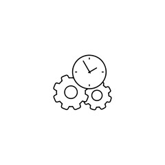 Time management icon flat vector design.