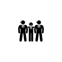 Bodyguard icon flat vector design. 
