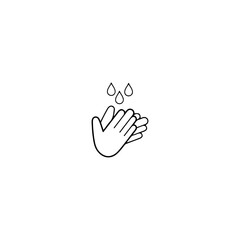 Hand washing icon flat vector design. 