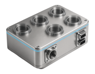Research module with scientific experiment ports and data transmission equipment