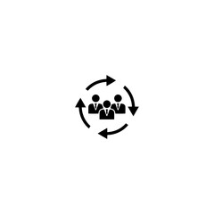 Personnel change icon flat vector design.