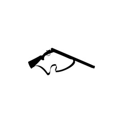 Shotgun icon flat vector design. 