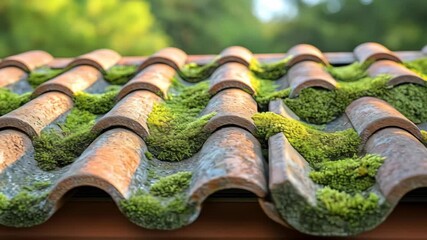 Mossy roof tiles - Powered by Adobe