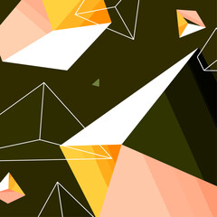 Pink prism pattern background vector