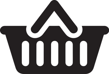 black shopping basket icon