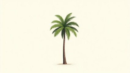 Obraz premium palm tree on white