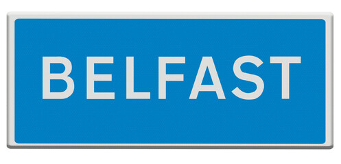 Road sign for Belfast