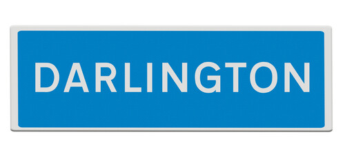 Road sign for Darlington..PNG file