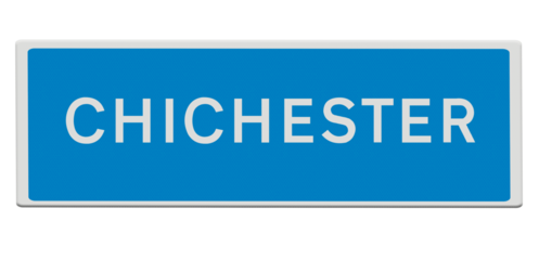Road sign for Chichester..PNG file