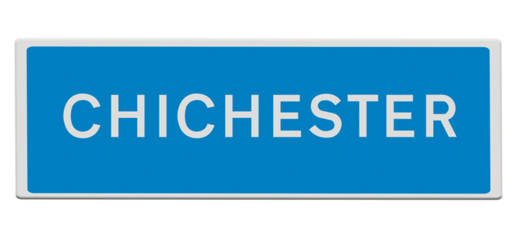 Road sign for Chichester..PNG file