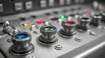 Closeup of various control knobs and switches, highlighting the complexity of an electrochlorination system and the precise adjustments required for effective water treatment