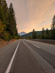 highway and roads scenes near shasta mountain northern california