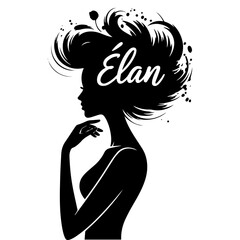 Elegant Curvy Woman Body Profile Silhouette – Vector for Beauty, Fashion, or Spa Branding