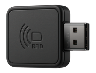 Compact RFID module with a USB interface for integration into point-of-sale systems in retail stores