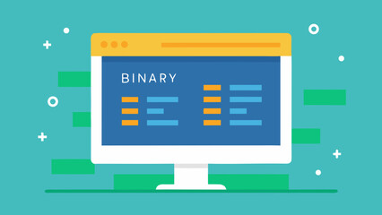 coding class binary screen background