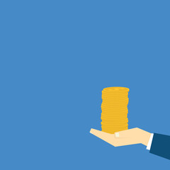 Hand holding money	