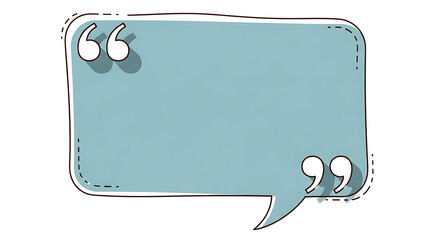 A Quote Text Box with Speech Bubble Design isolated in transparent background 