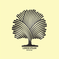 vector illustration of an abstract background with tree