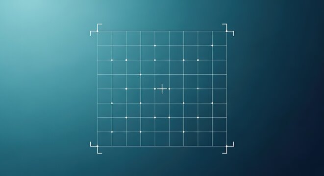 Abstract grid overlay on a gradient blue background with subtle light effects - Powered by Adobe